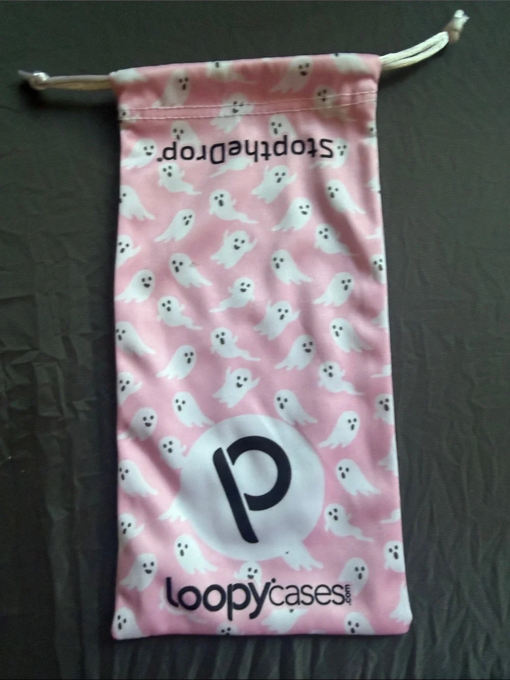 Loopy Case Pink Ghost Print Phone Case with Loopy Strap iPhone 15Pro
